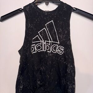 Adidas Black and White Graphic Tank